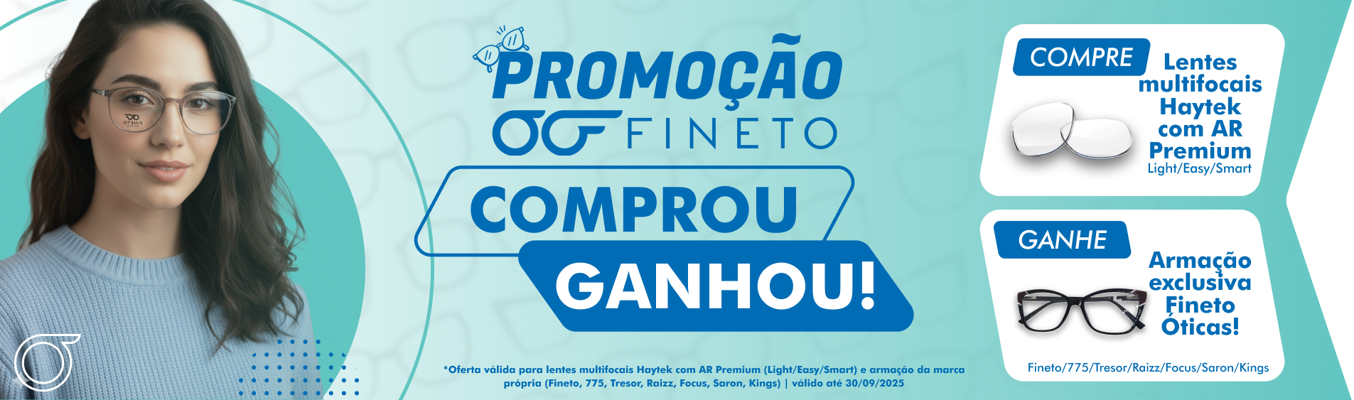 baner promo ganhe armação
